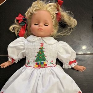 Vintage German Lissi Puppe Doll Vinyl Head & Limbs w/ Cloth Body 18" Christmas